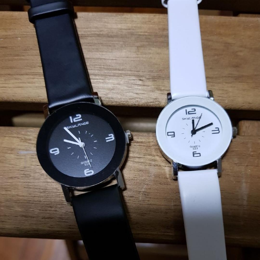 BN Elegant Couples Watches Men s Black and Woman s white watch