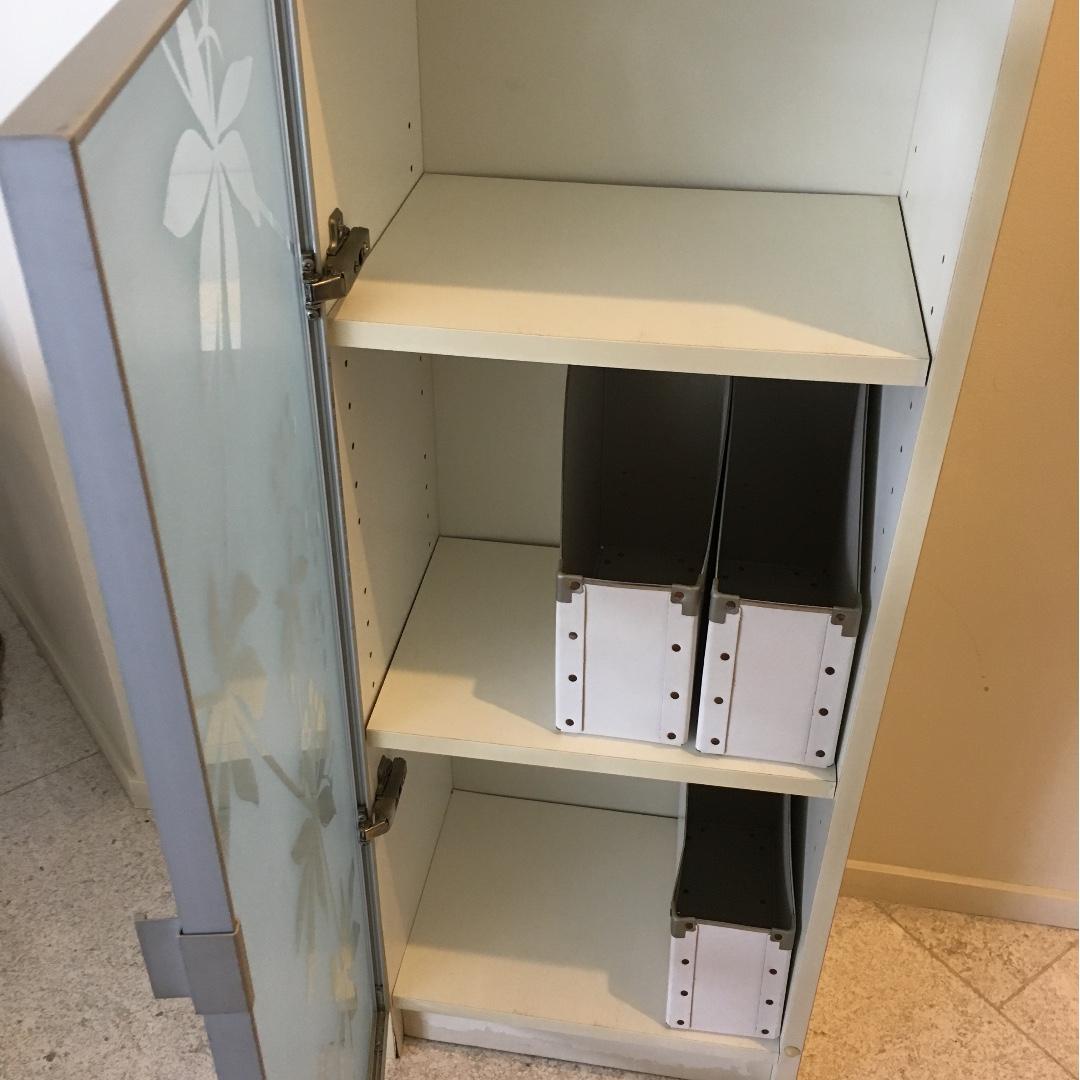 Bookcase with frosted glass door, Furniture & Home Living, Furniture, Shelves, & Racks