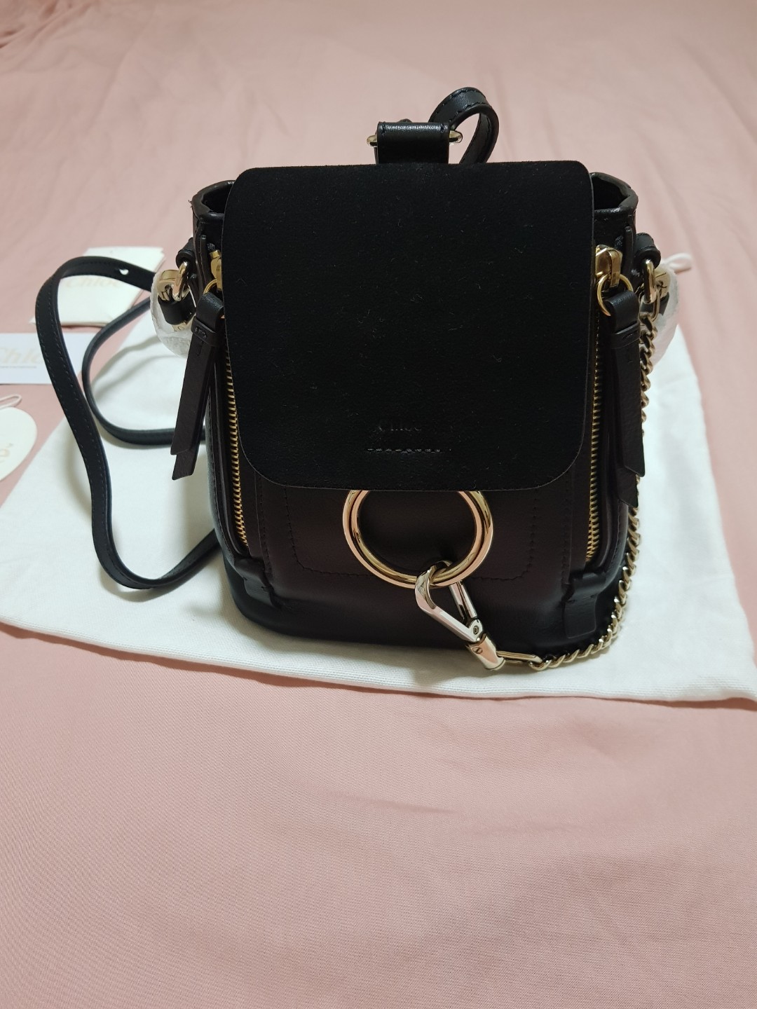 Chloe faye backpack mini black outlet