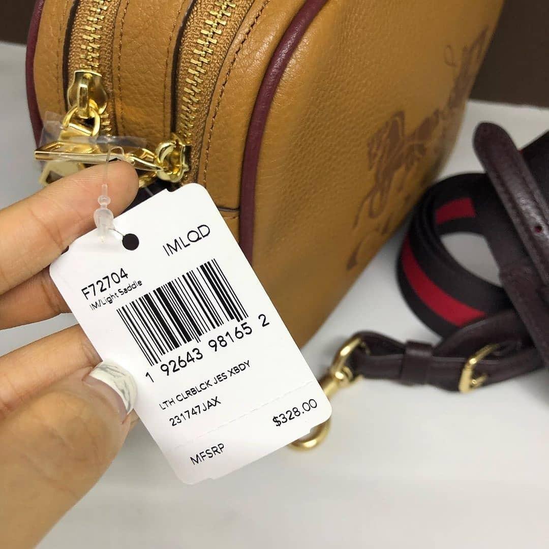 Coach Jess Camera Bag Crossbody sz 25x17 Light Saddle (Prada camera bag look alike), Barang