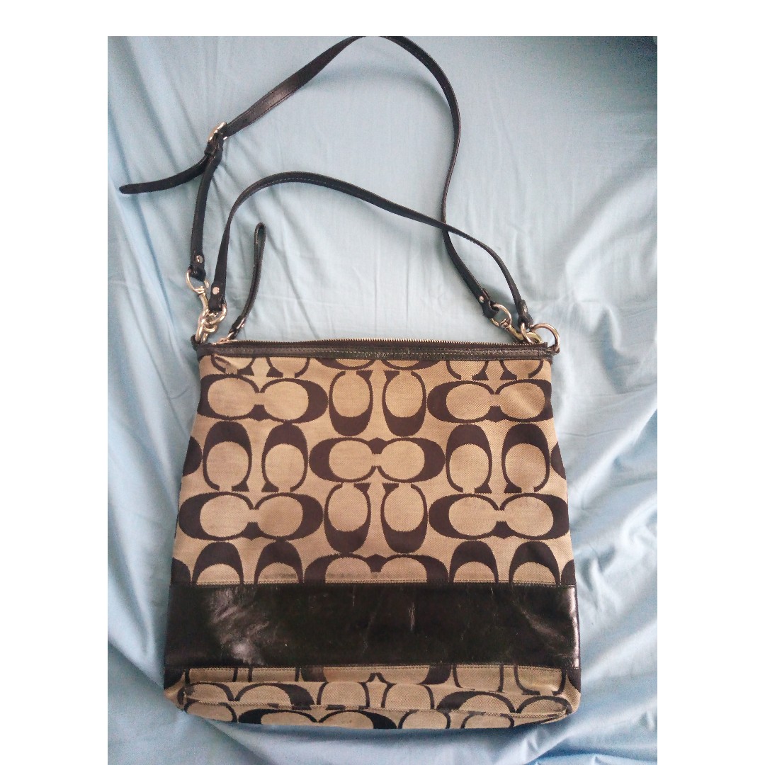 coach stripe bag