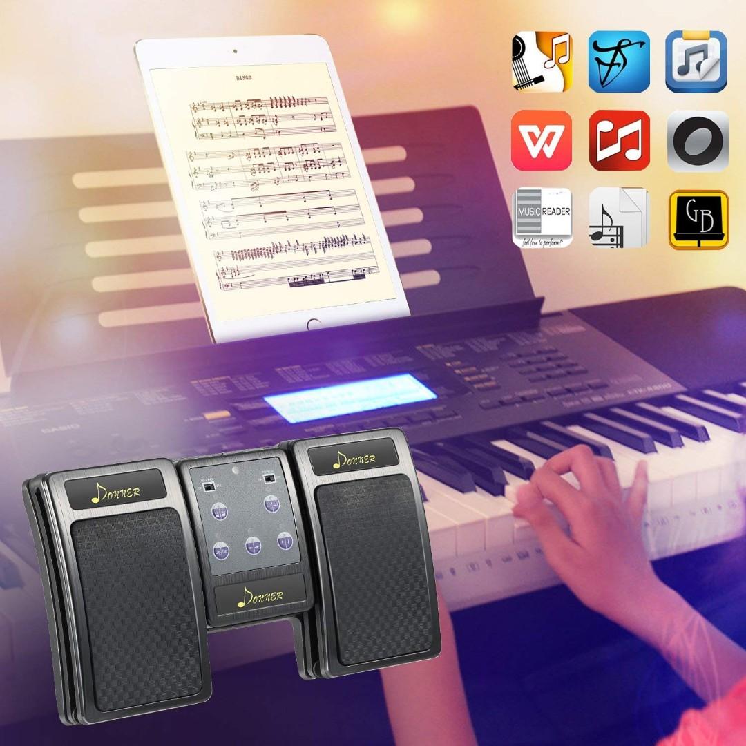 #355 Donner Bluetooth Page Turner Pedal Rechargeable Sheet Music ...