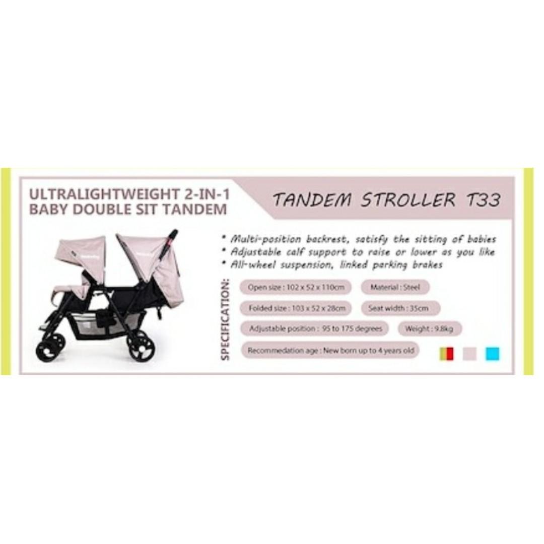 parallel tandem stroller