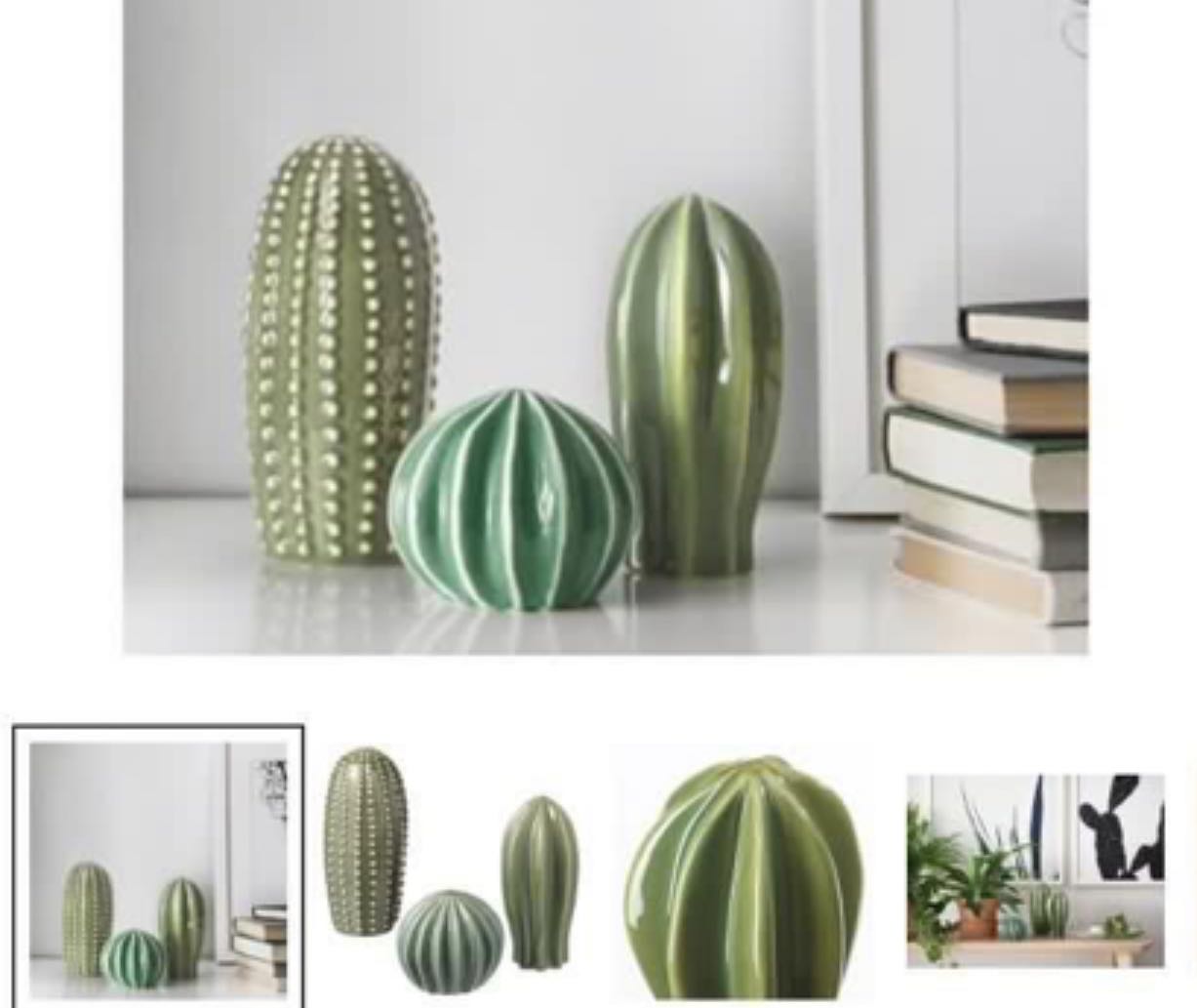 Ikea Cactus ceramic, Furniture & Home Living, Home Decor, Vases
