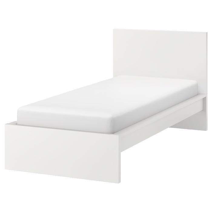 Ikea Malm Super Single Bedframe White Furniture Beds Mattresses On Carousell