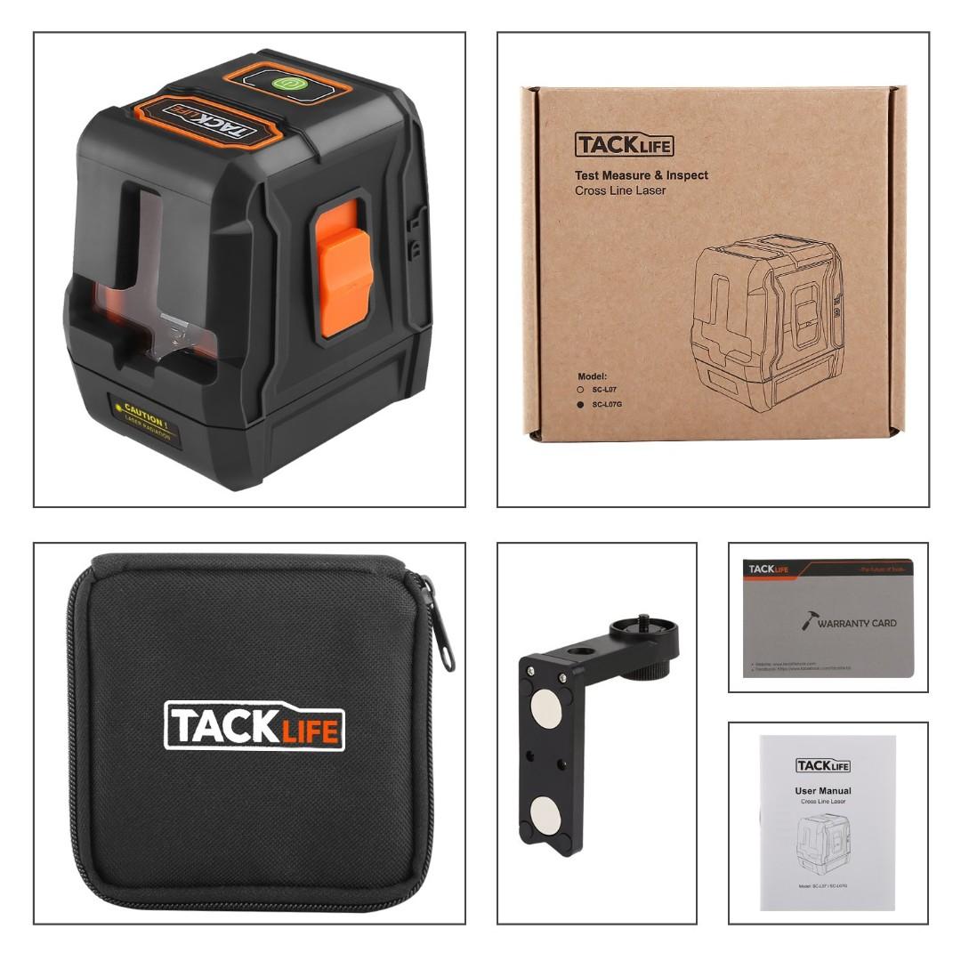 Laser Level SC-L07G Green Laser Level 98 Ft Self-Leveling Cross-Line laser Hori 