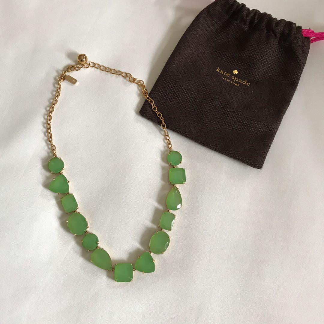 Kate Spade emerald green gold statement 
