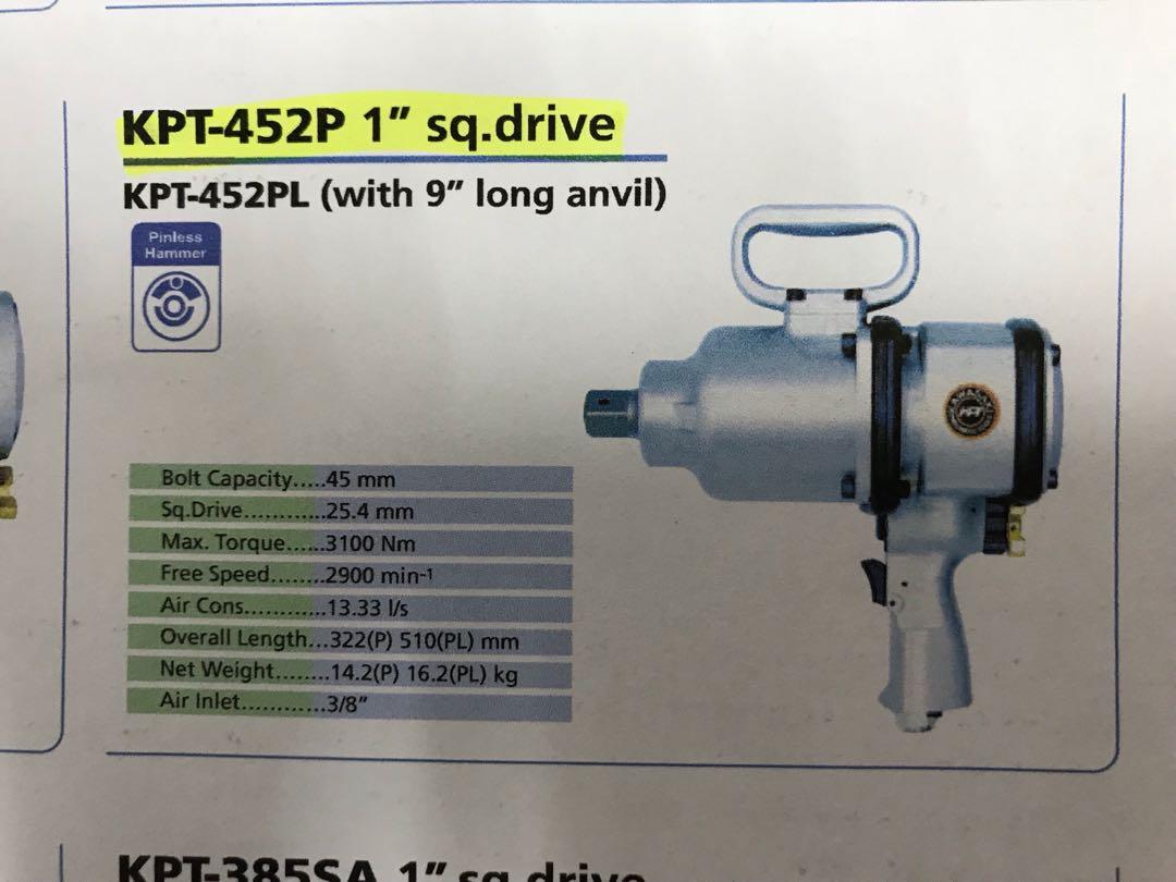 Kawasaki 1inch Impact Wrench KPT452P (like new), Everything Else on