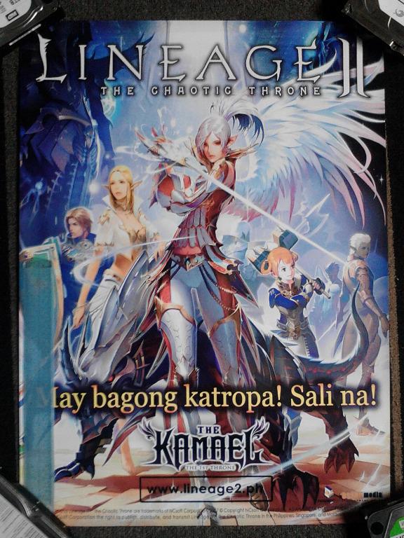 Lineage Online Game Posters (Category: Raw Singles) located in Paranaque City. Submitted by otakuri (Listing ID 237315848, Image 1). Description: Kamael - 1199 The Chaotic Throne {Black} 1199 - Authentic Online Game Posters. - Never been used. Great condition. What you see is what you get. Check the ruler in the pic to know the size. - Poster will be folded for easy storage & shipping. - Meet up at Sucat Paranaque, (other places like Alabang Fest