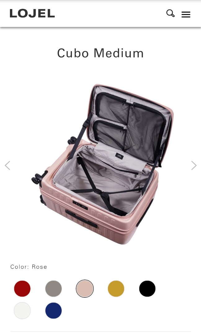 Lojel Cubo Flat Top Opening with Expansion Luggage and Front Compartment
