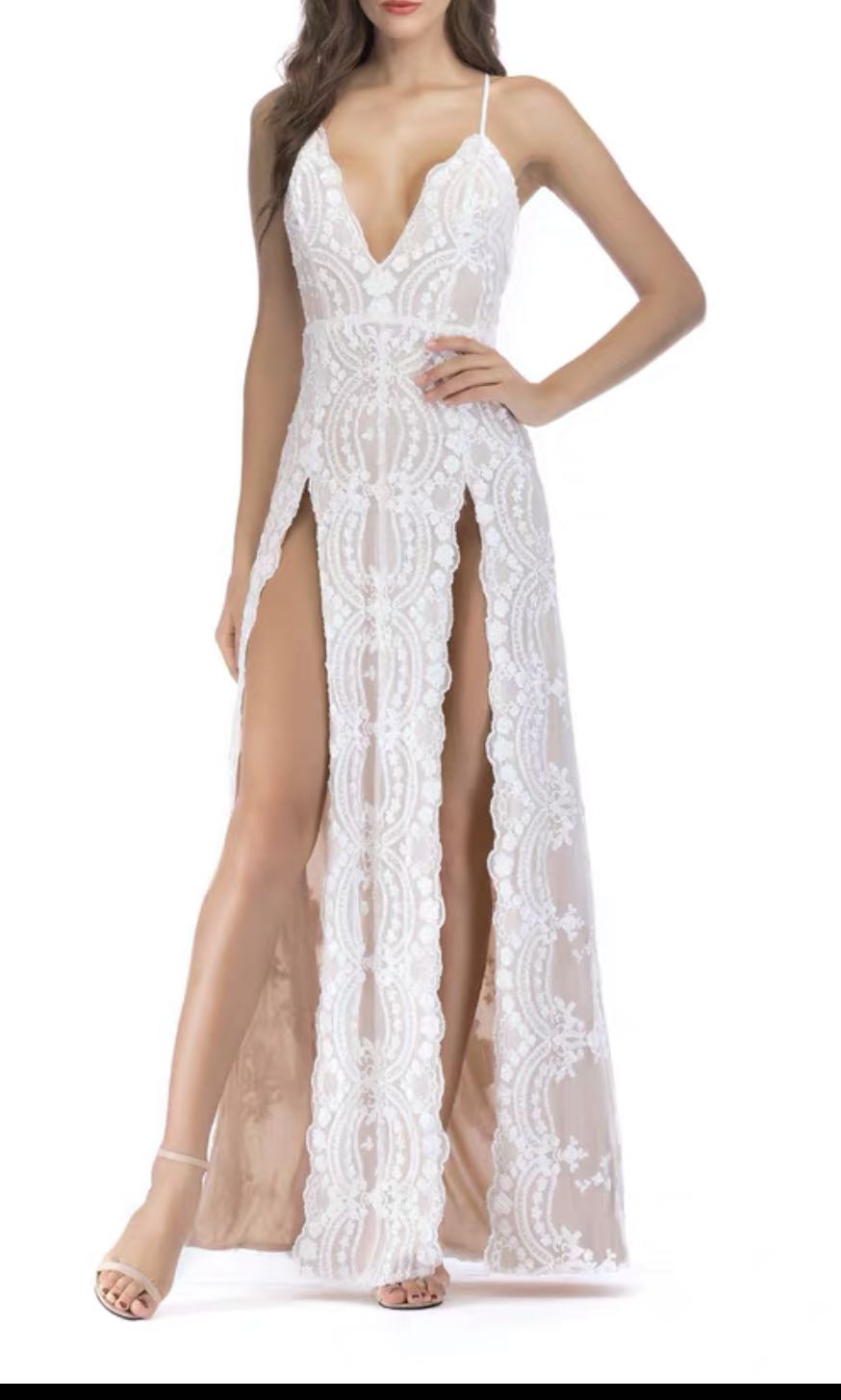 lace dinner gown