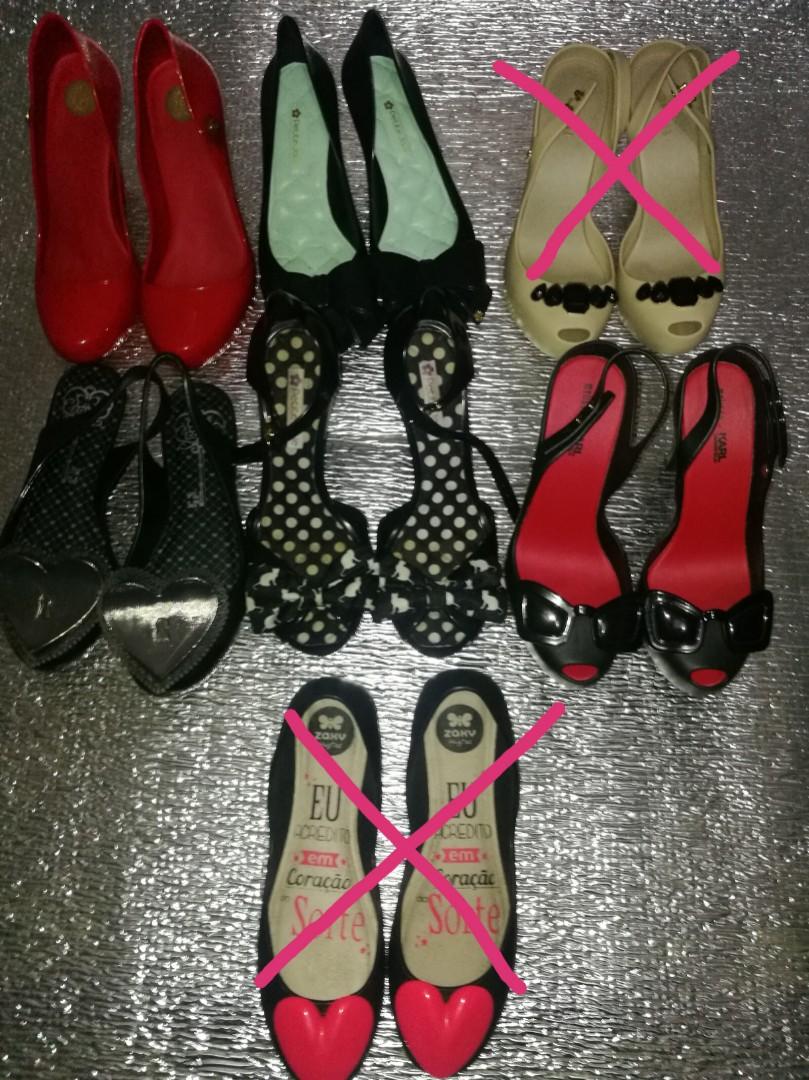 Melissa heels and Zaxy flats all Size 