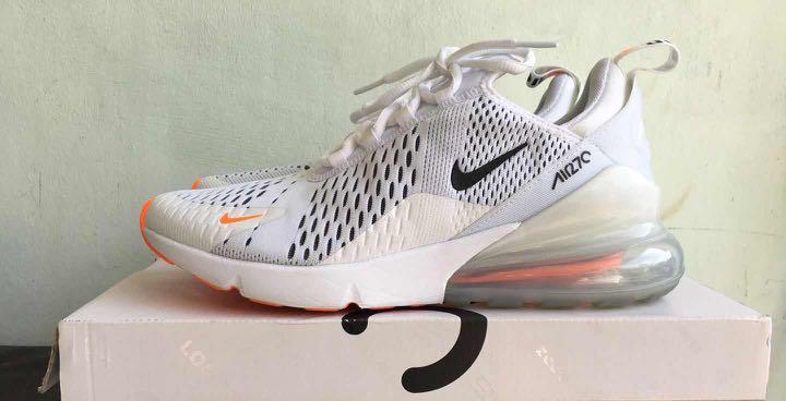 nike airmax 270 white orange