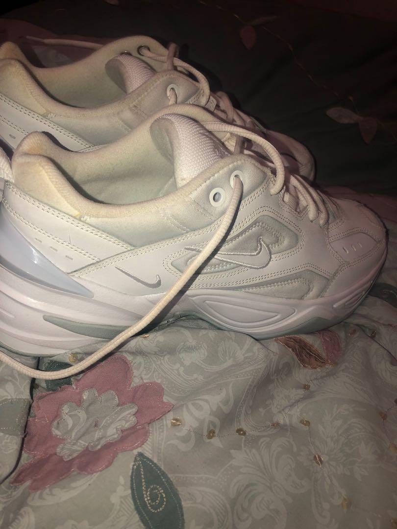nike triple white m2k tekno trainers womens