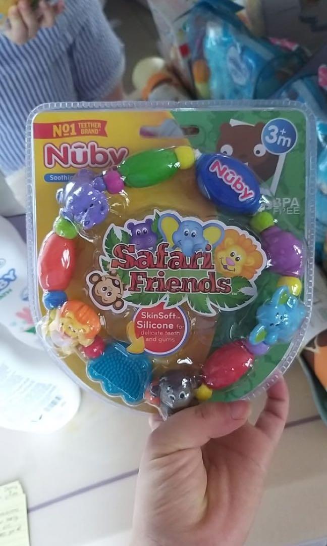 nuby safari friends baby teether
