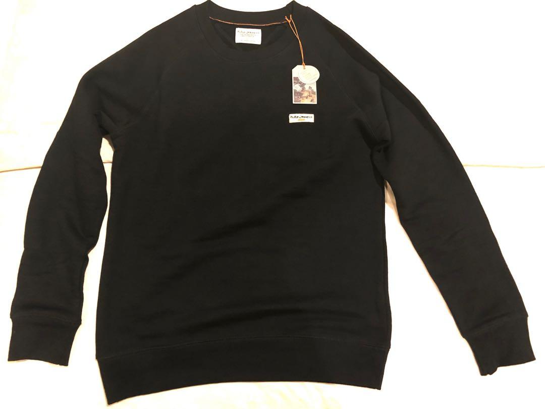 Nudie jeans samuel logo sweatshirt black size M