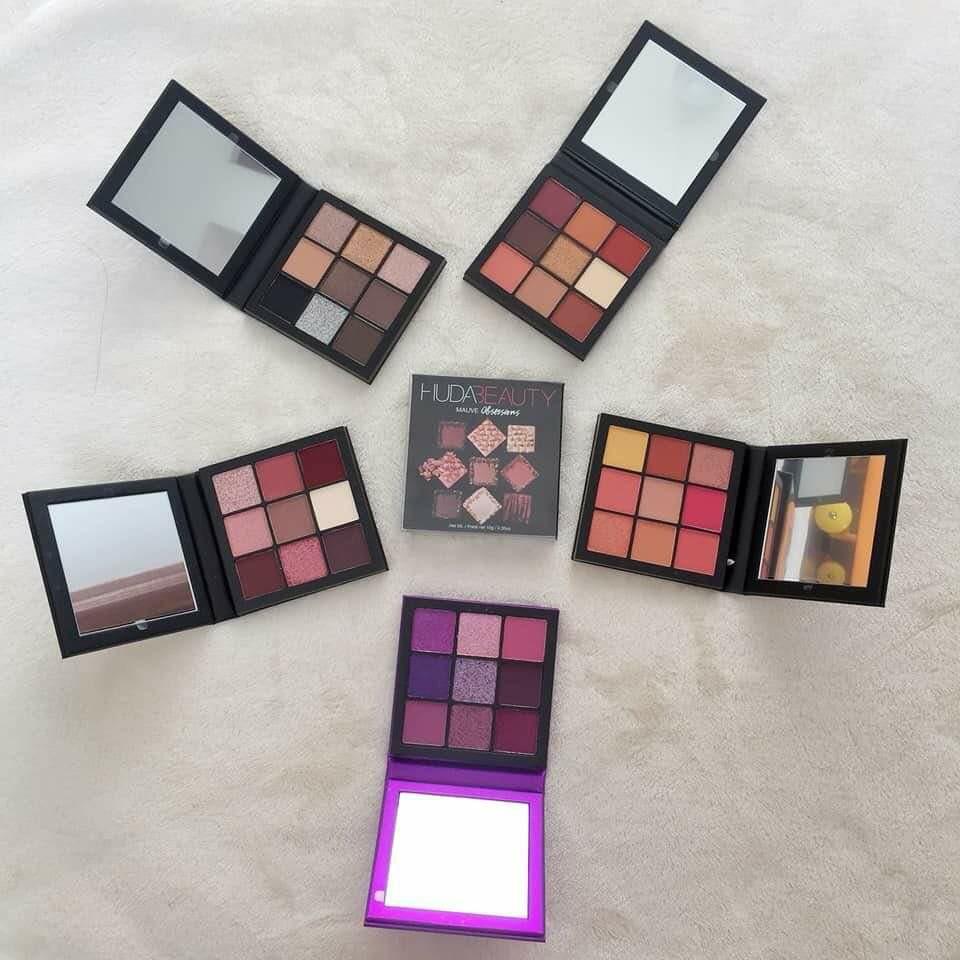 Huda Beauty Obsessions Eyeshadow Palette (Category: Makeup) located in Manila. Submitted by savie316 (Listing ID 237378624, Image 2). Description: 100% Original from USA Available shades •Smokey •Coral •Mauve •Topaz •Amethyst •Warm Brown.