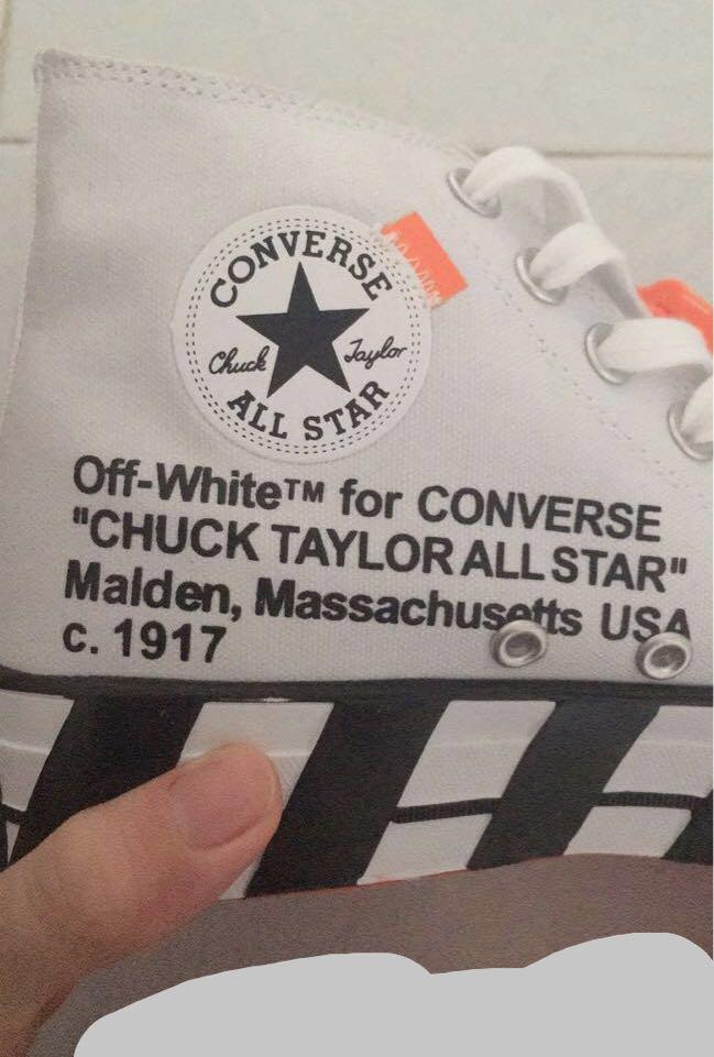 Off white top converse tag