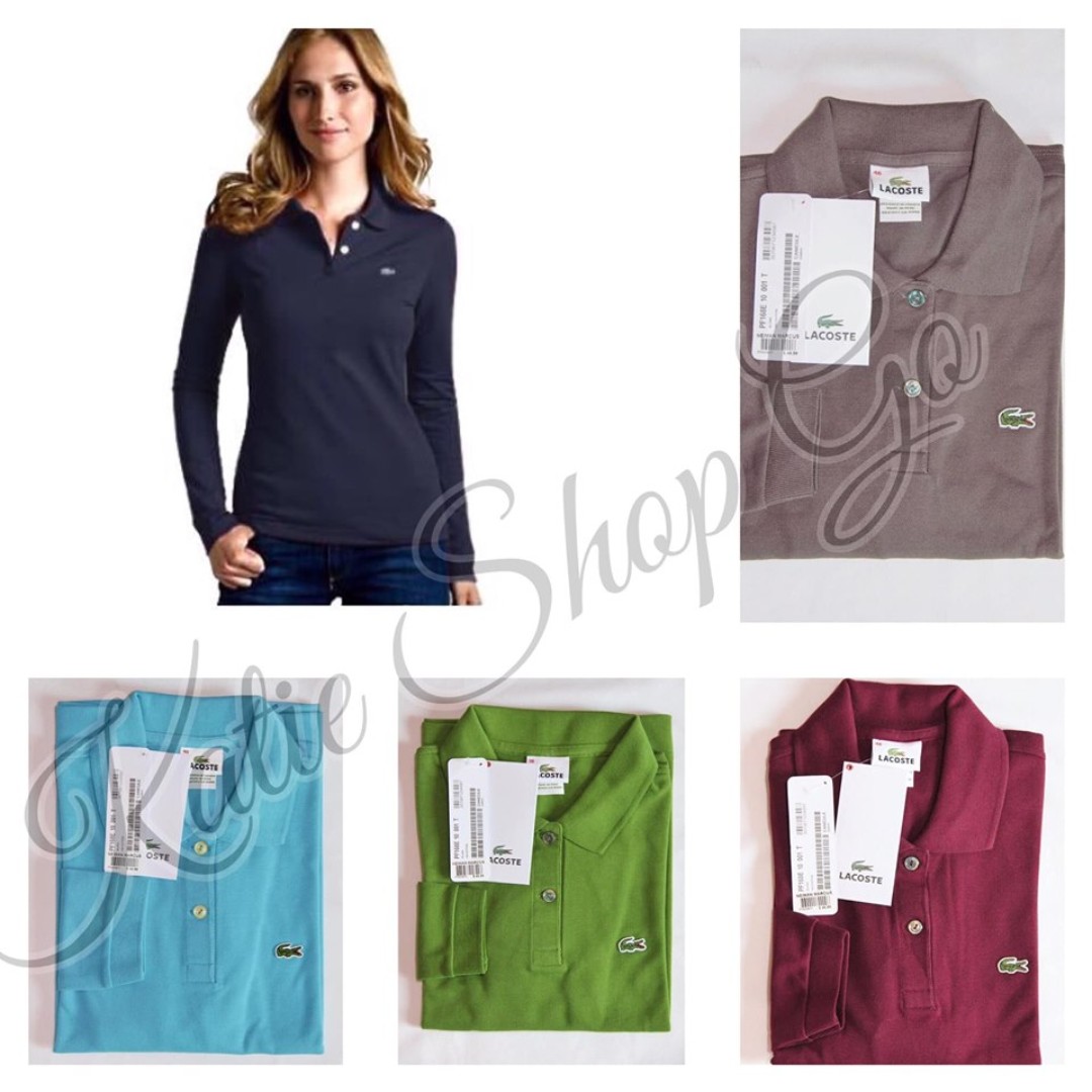 lacoste women's long sleeve shirt