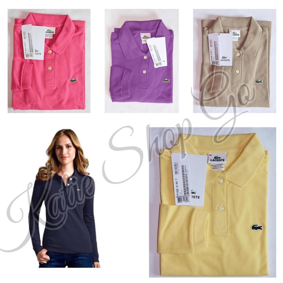 lacoste long sleeve polo shirts for women