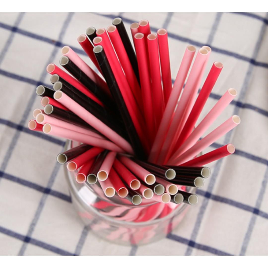 Paper Straw 100pcs/per pack, Computers & Tech, Office & Business ...