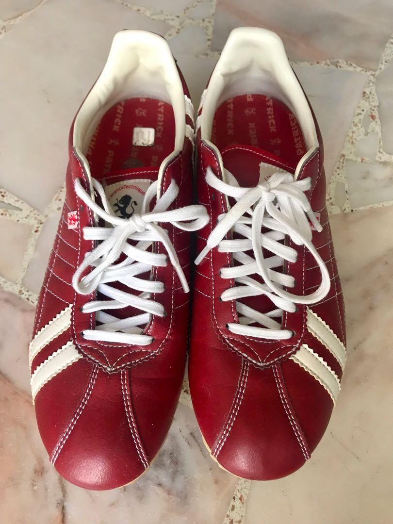 red & white sneakers