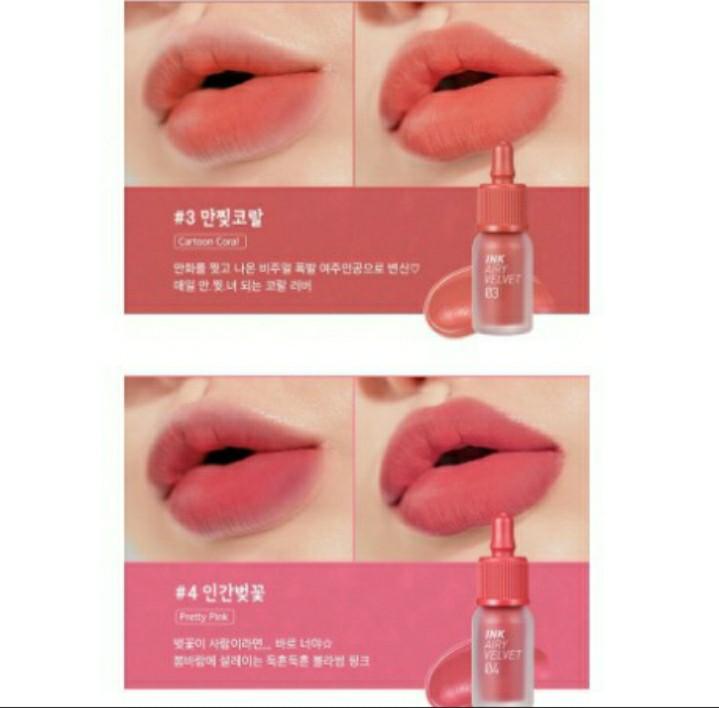 Peripera Ink Airy Velvet 03 cartoon coral, Beauty & Personal Care, Face ...