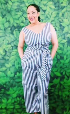 j crew wrap tie jumpsuit poplin