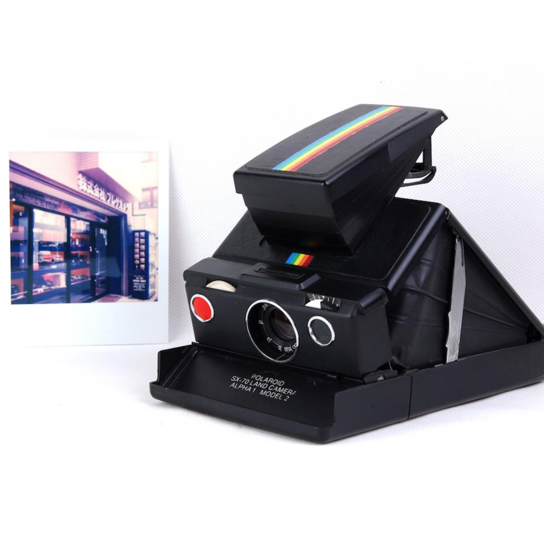 美品】Polaroid/寶麗來SX-70 land camera Alpha 1 model 2 黑色彩虹條