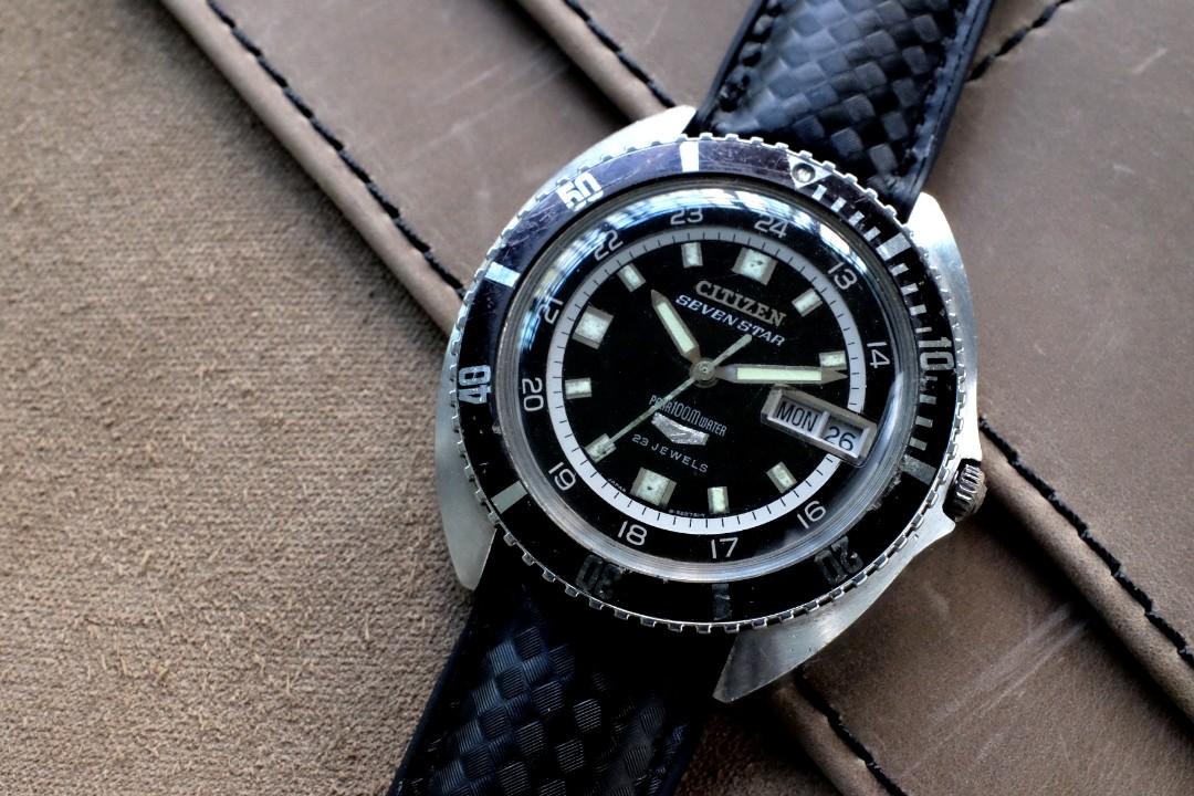 Serviced Vintage Citizen Diver Dive Watch 4 520858 Men s Fashion