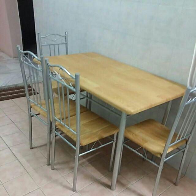 Set Meja Makan Dan Kerusi Diy Harga Kilang Home Furniture Furniture On Carousell