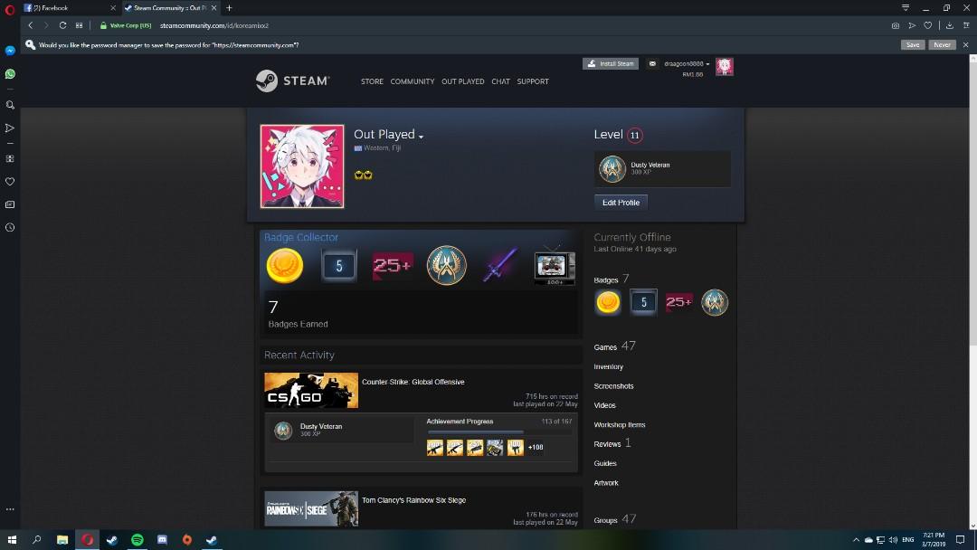 Steam Account Including Rainbow Six Siege Video Gaming Video Games On Carousell