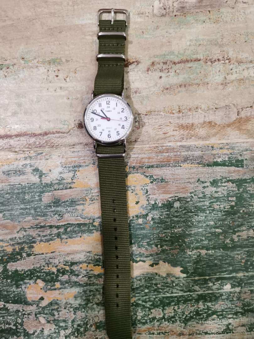 Timex clearance weekender olive