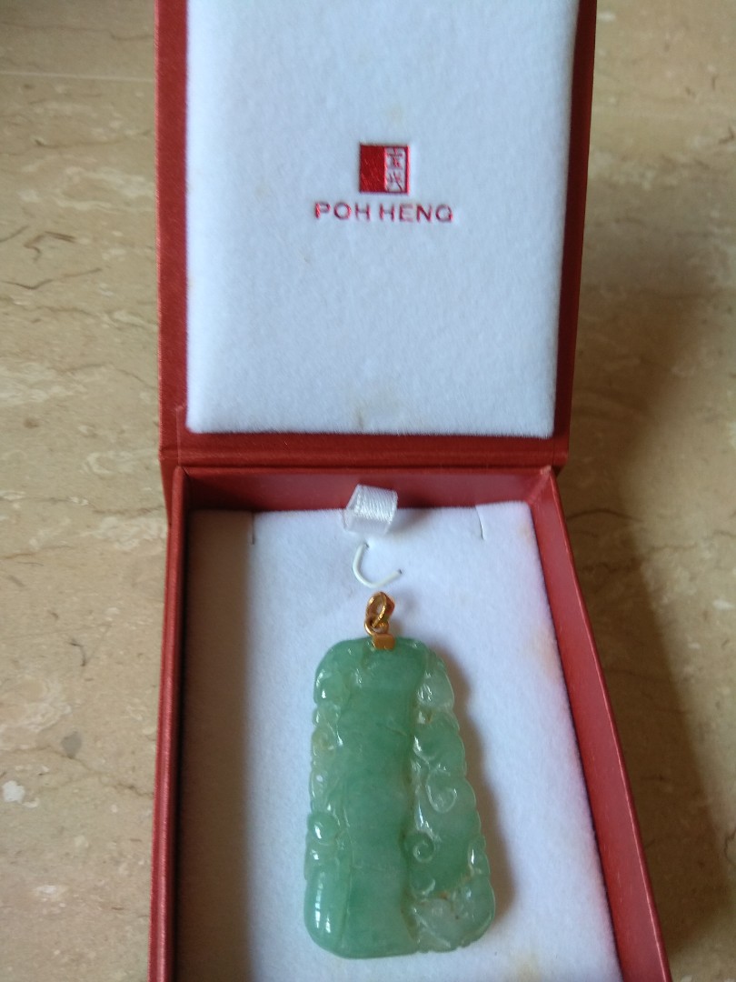 Type A Natural Jadeite Apple Green Jade Pendant