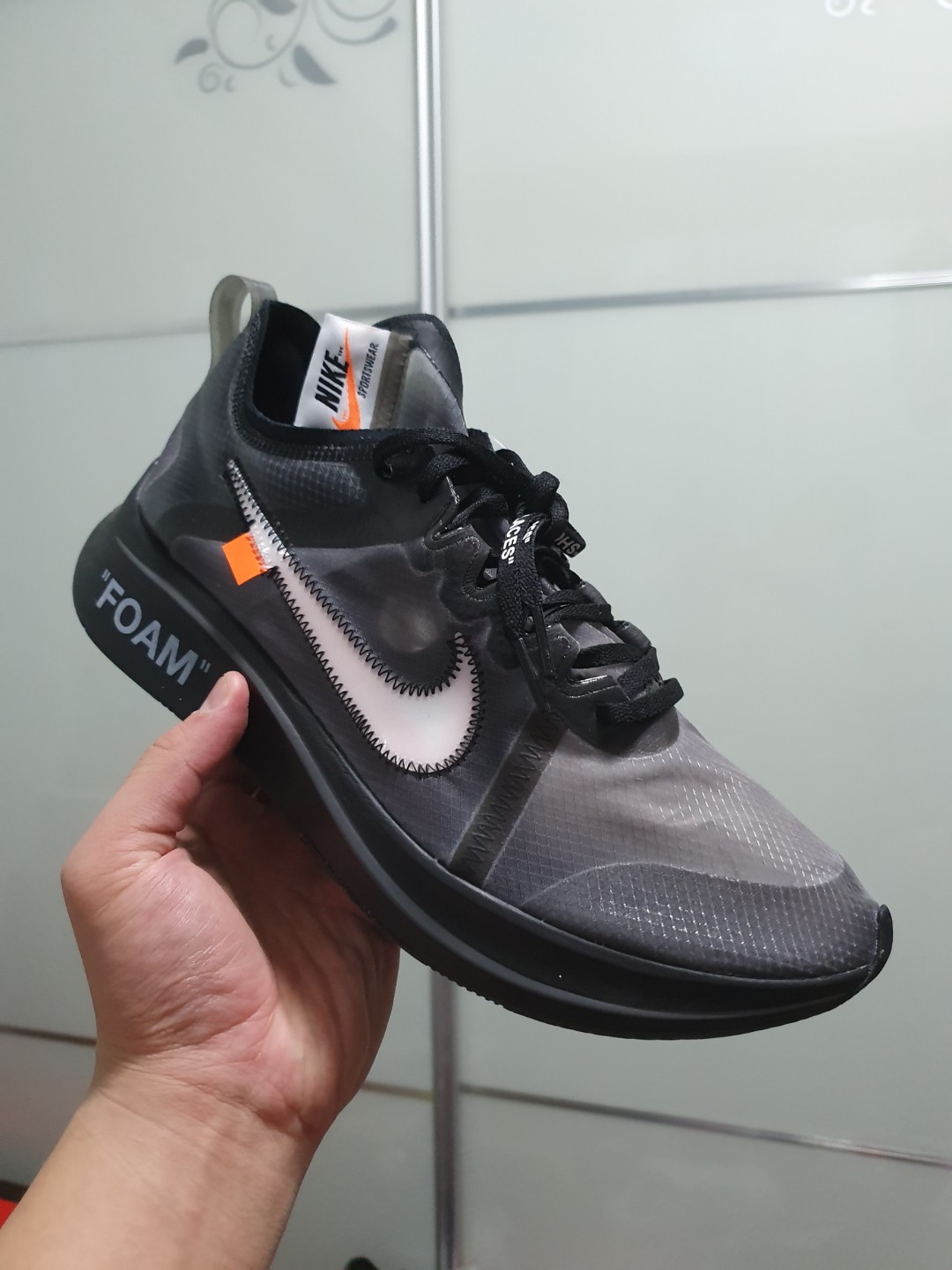 US11 Off White Nike Zoom Fly Black, Men's Fashion, Footwear US11 Off White Nike Zoom Fly Black, Men's Fashion, Footwear