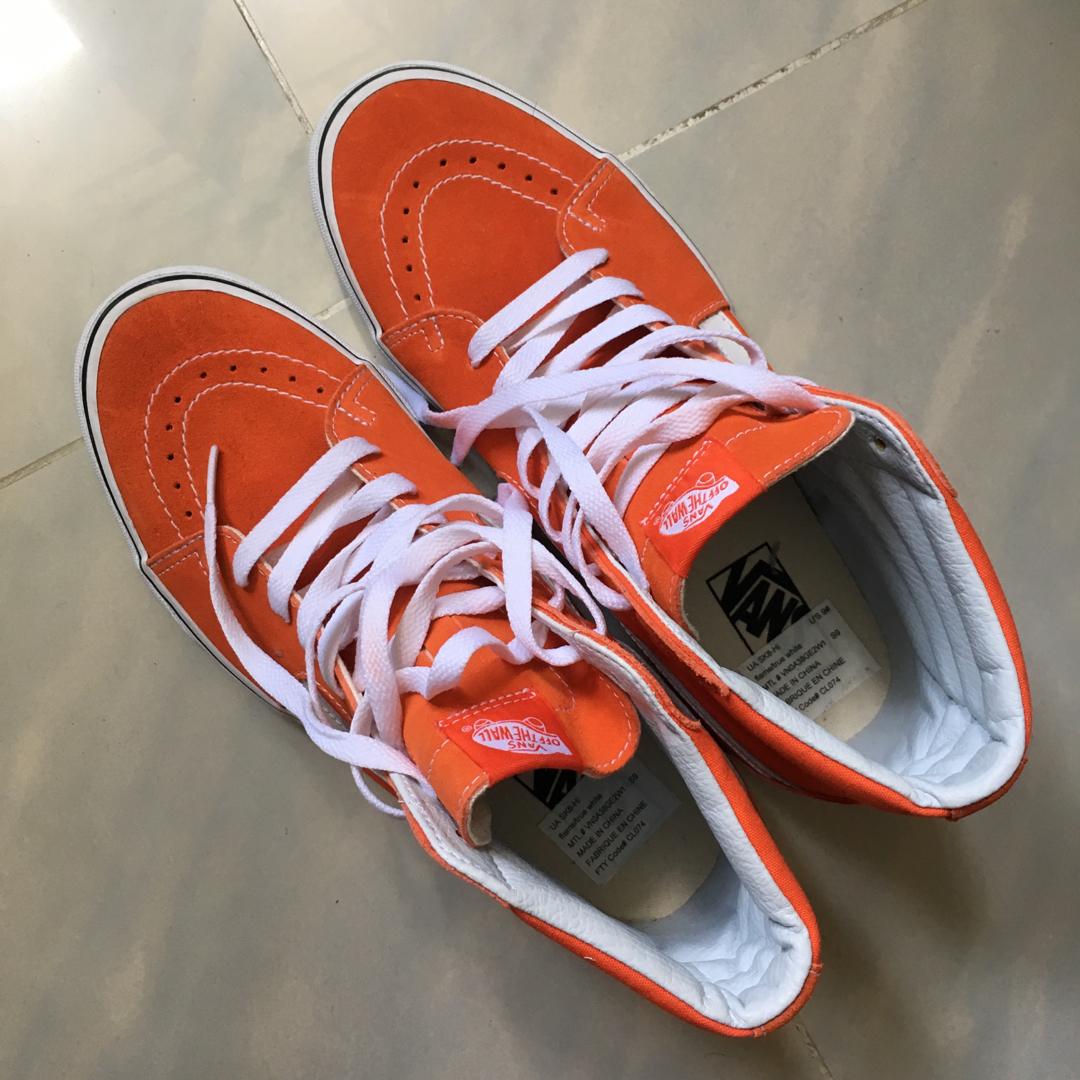 全新Vans old skool 橙色高筒鞋(男裝42號 