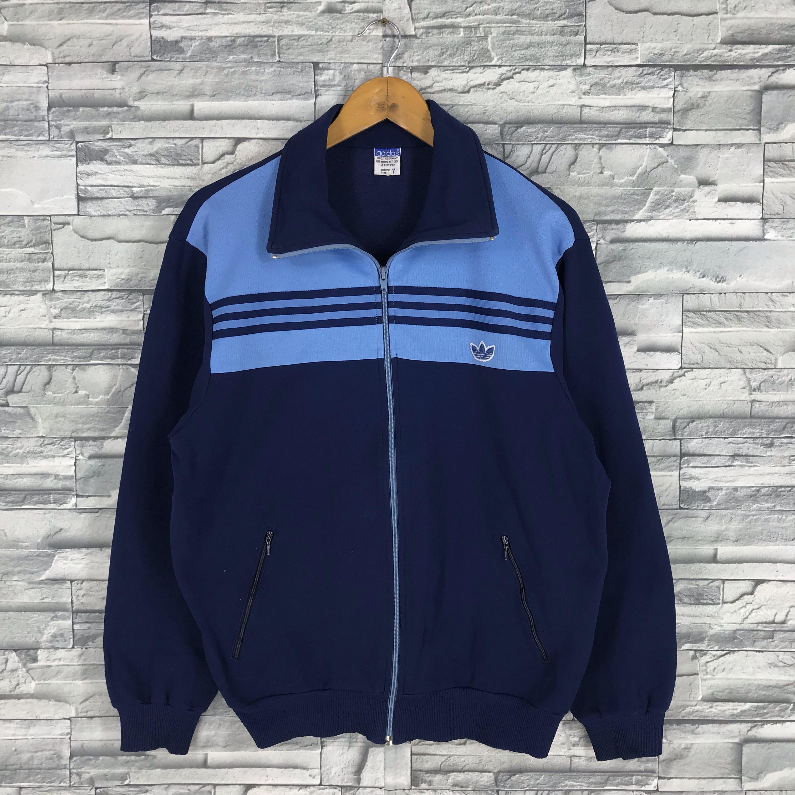 Vintage Adidas Trefoil Jacket Track Top Size 7, Men's Fashion