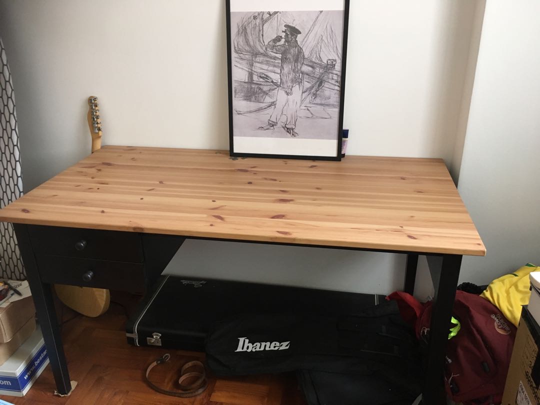 Wooden Ikea Desk Furniture Tables Chairs On Carousell