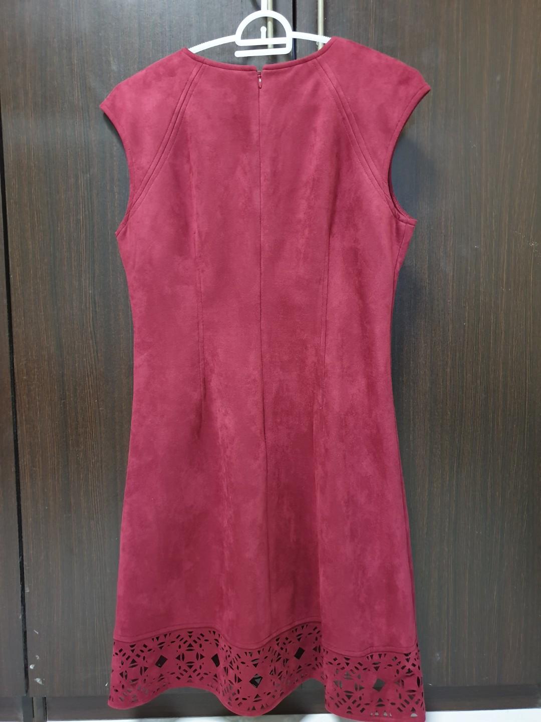 100 New Vince Camuto Redwine Dress Size 6 Us 10 Uk Women S