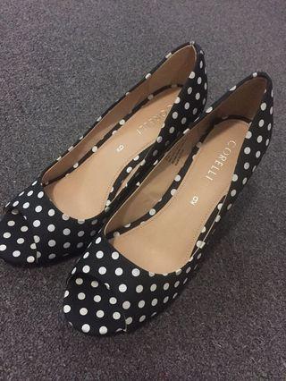 Corelli polka dots open toe shoes