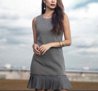 MGP Label Pleated Grey Dress