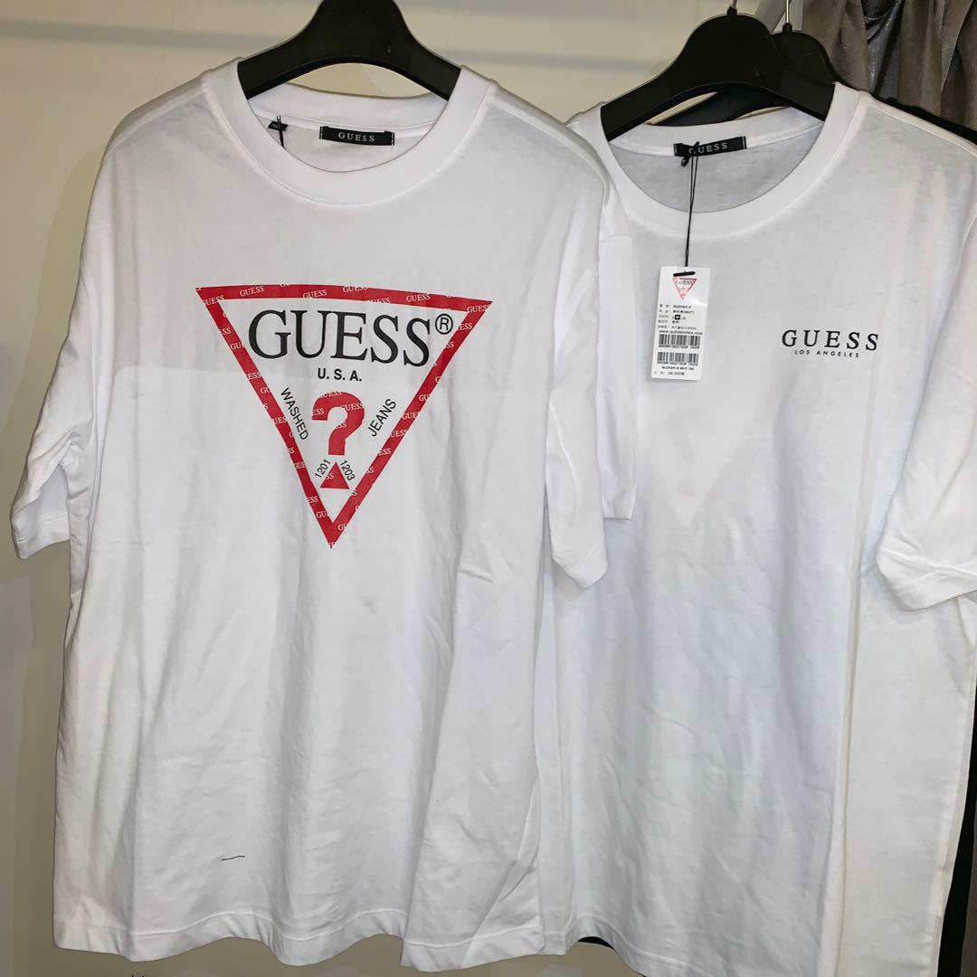 guess white t shirt women's