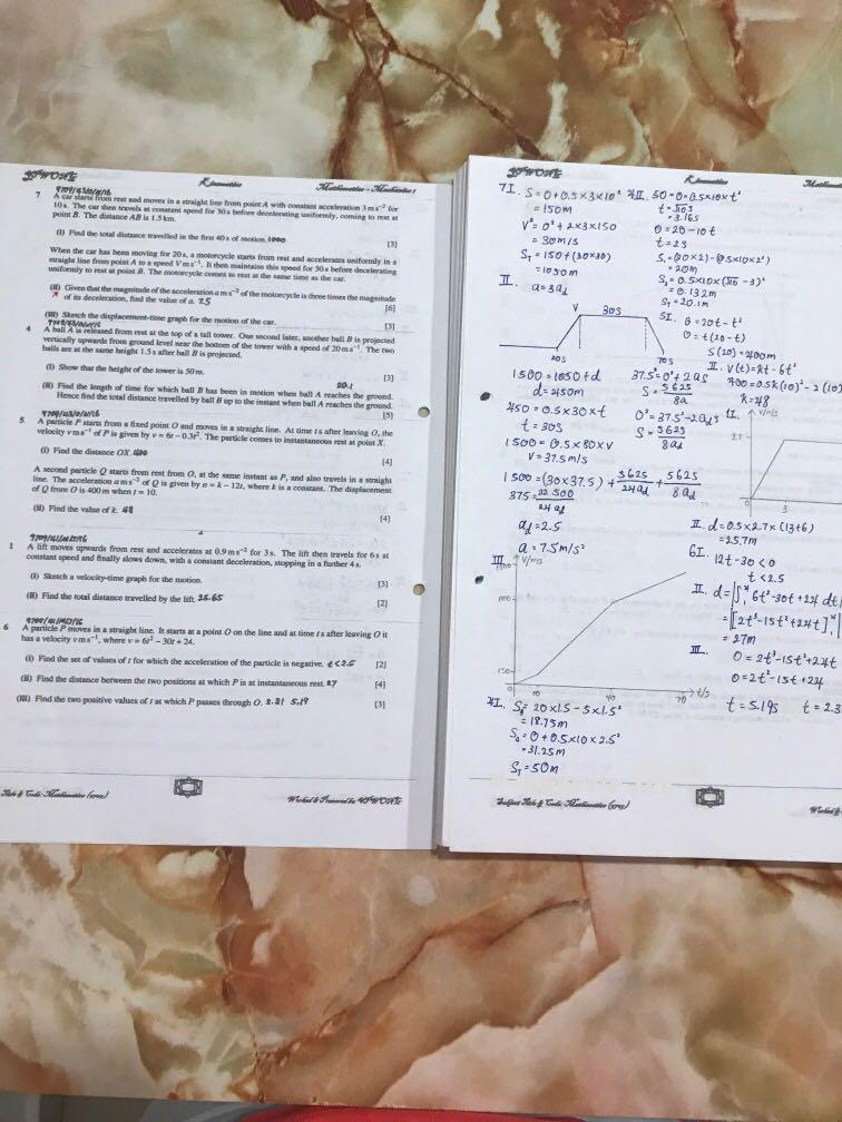 A Level Mathematics Paper 4 Mechanics 1 (M1) 9709 Solved Topical Past ...