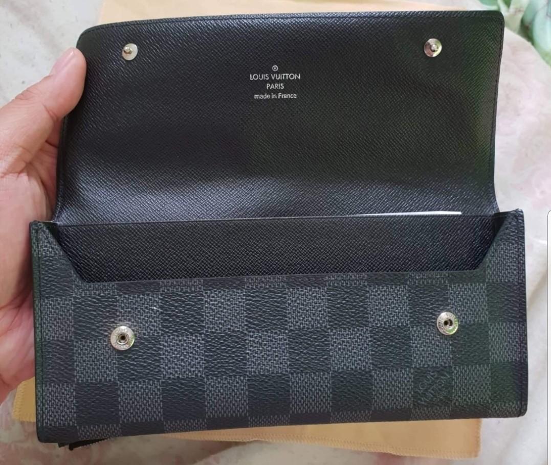 Authentic Louis Vuitton Damier Graphite Portefeuille Long Modulable Bifold Walle