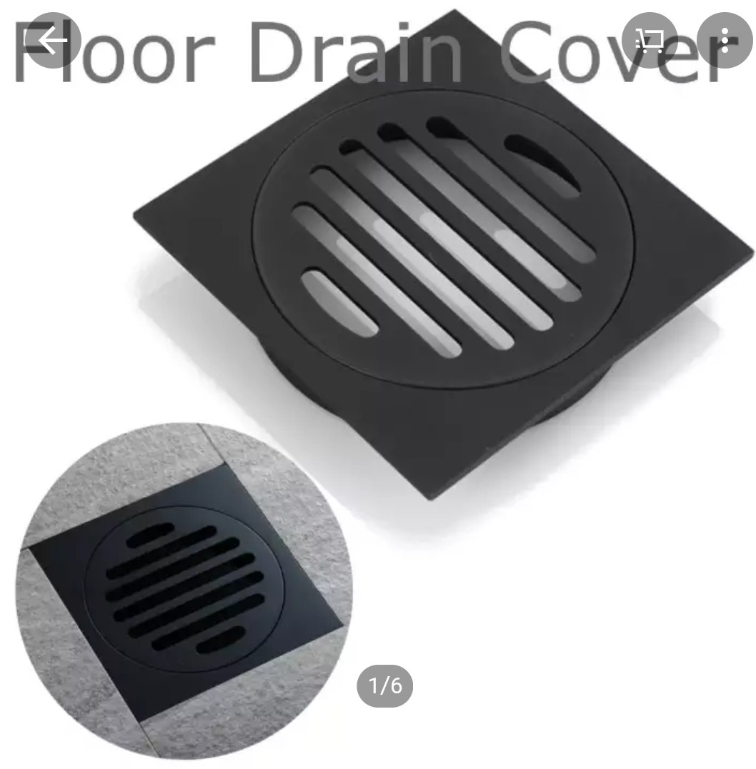Black toilet drain cover, Furniture & Home Living, Bathroom & Kitchen
