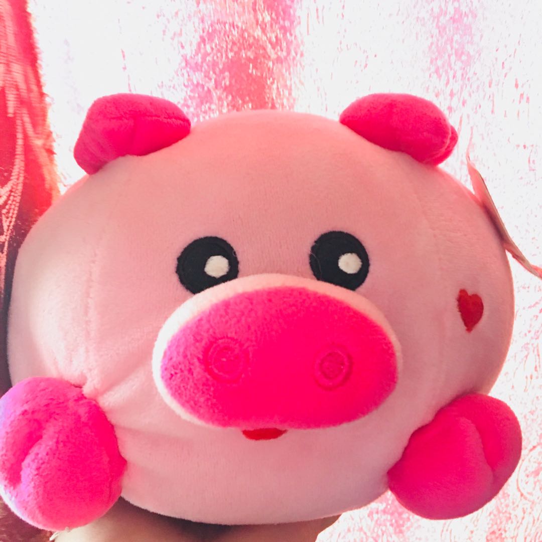 pig stuffed toy blue magic