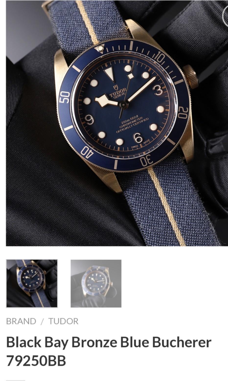 Bucherer x Tudor 130 Black Bay Bronze Blue 79250BB