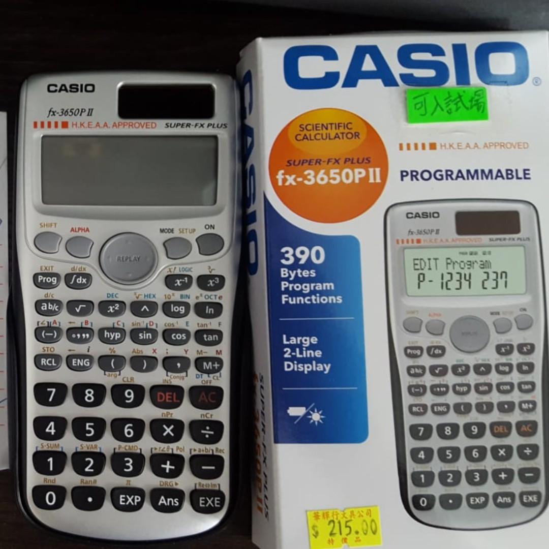 Casio Fx-991de X Classwiz Casio FX-3650P II Programmierbarer Rechner - 279  Funktionen, Solar/Batterie Casio Fx 3650pii Programmierung