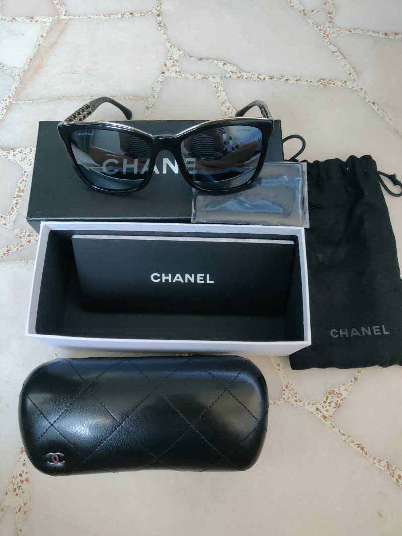 Chanel Classic Wallet On Chain Silver Sunglass Women S Fashion Watches Accessories Sunglasses Eyewear On Carousell