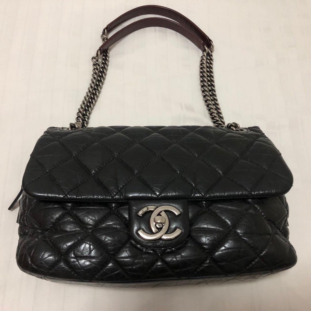chanel double sling bag